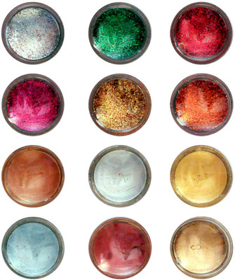 

Vozwa Shimmer Powder and Glitter Powder (Pack of 12 Pcs)(Multi Color)