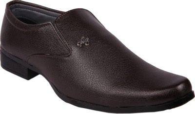 somugi Brown Formal Slipon Shoes Slip On For Men(Brown)