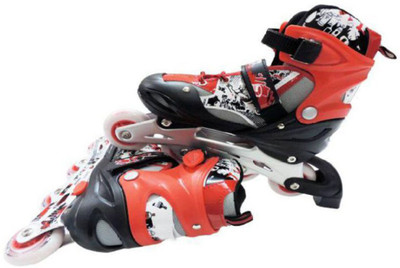 

indmart bx12 In-line Skates - Size 6-8 UK(Multicolor), Assorted multicolour
