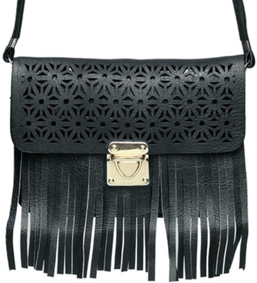 

Shopharp Women Casual Black Polyester Sling Bag
