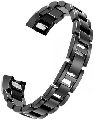 

Taslar Replacement Metal Band Strap For Fitbit Alta HR Smart Band Strap(Black)