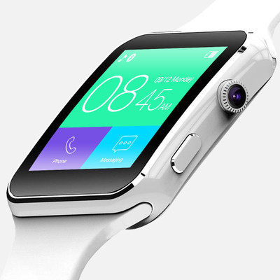 

CartBug Smartwatch Bluetooth X6 smart watch camera / sim / micro memory card / Call Function activity tracker fitness band feature sleep monitor pedometer Compatible oneplus one (White) White Smartwatch(White Strap Free Size)