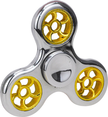 

AVMART Fidget Spinner, Silver Gold Wheel Design Metallic(Silver)