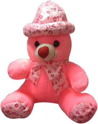 

Grab Offers Soft Plush Traditional Stuffed Teddy bear With Cute Hat And Plaid Ribbon For Kids And Loved Ones. - 13 inch(Pink)