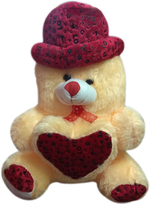 

Grab Offers Soft Plush Traditional Stuffed Love Heart Teddy bear With Cute Hat And Bow Tie For Kids And Loved Ones. - 20 inch(Maroon)
