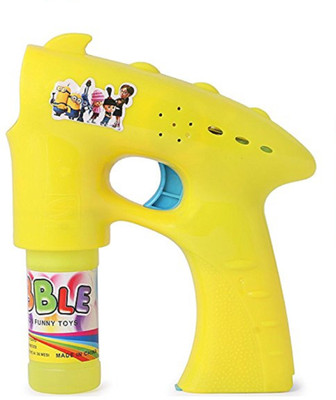 

Zest 4 Toyz Battery Operated Bubble Shooter Gun with Bubble Bottle Inside(Yellow)