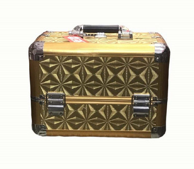 

fundatraders Golden vanity / jewellery box vanity box, makeup / jewelery box Vanity Box(GOLDEN)