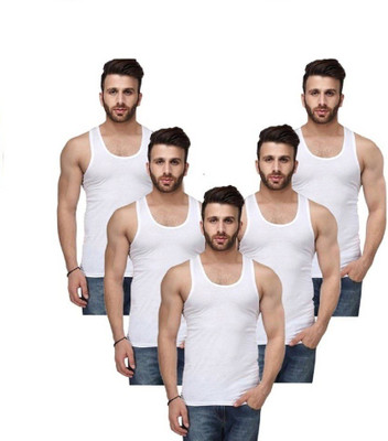 

Rupa Men Vest(Pack of 5, White