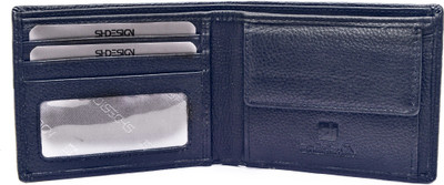 

SH DESIGN Men Blue Genuine Leather Wallet(2 Card Slots)