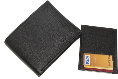 

Wildland Men Black Artificial Leather Wallet(7 Card Slots)