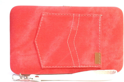 

CrazyHut Women Casual Pink Denim Wallet(7 Card Slots), Red