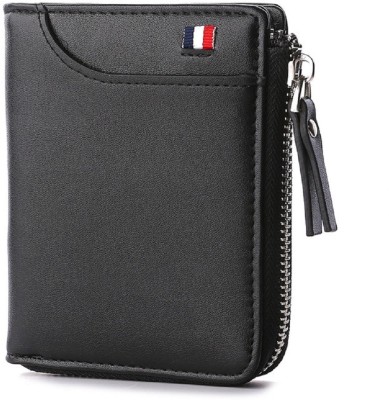 SPL Men Black Artificial Leather Wallet(7 Card Slots)