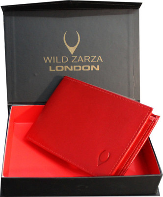 

WILD ZARZA LONDON Men Red Genuine Leather Wallet(6 Card Slots)