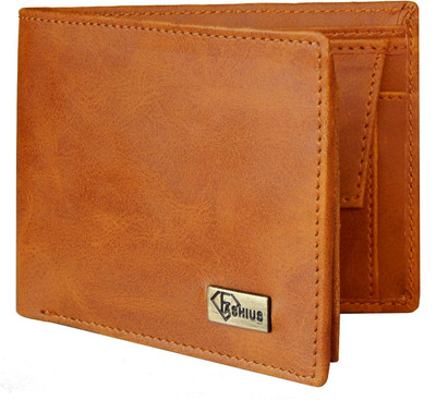 

Fashius Men Tan Genuine Leather Wallet(10 Card Slots)