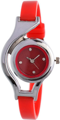 

Maxi Retail New Slim Round WC-Red Analogue Watch - For Girls