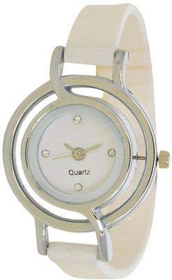 

Maxi Retail New Ring Raound Dial PG-White Analogue Watch - For Girls