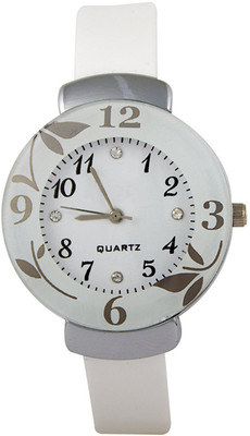 

Maxi Retail New Arrival Flower PG-White Analogue Watch - For Girls