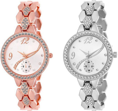 

Rage Enterprise Designer Rich look Diamond Braslate Women Watch - For Girls