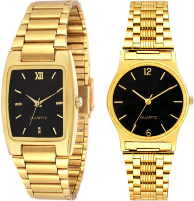 

SD SHOP NEW SD,0-98 BLACK DIAL GENTLEMAN GOLDEN Watch - For Couple