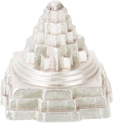 Kesar Zems Mercury Shree Yantra (4 cm x 4 cm x 4 cm, Silver) Polyresin Yantra