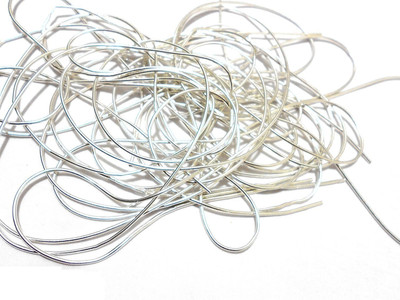 

GOELX Zardozi Spring for Bangles/Jewellery Making/Embroidery/Scrap booking, Card Making/Decoration & Crafts.Pack of 5 mtrs - Silver