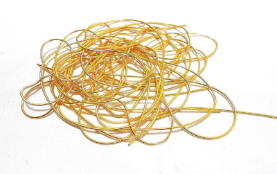 

GOELX ardozi Spring for Bangles/Jewellery Making/Embroidery/Scrap booking, Card Making/Decoration & Crafts.Pack of 5 mtrs - Golden