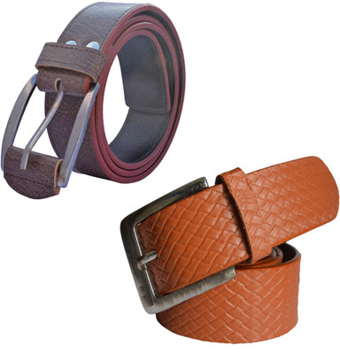 

Sun Shopping Men Formal Multicolor Synthetic Belt, Brown:tan