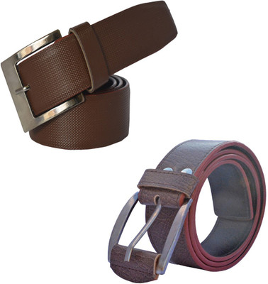 

Sun Shopping Men Formal Brown Synthetic Belt