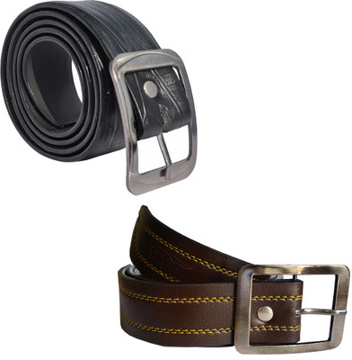 

Sun Shopping Men Formal Multicolor Synthetic Belt, Black:brown