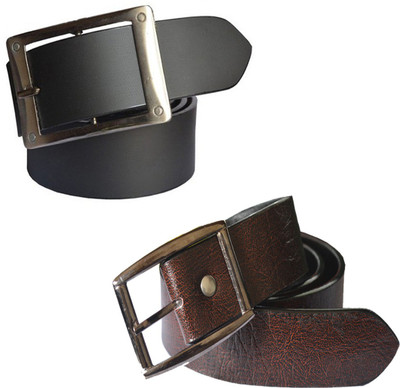 

Sun Shopping Men Formal Multicolor Synthetic Belt, Black:brown