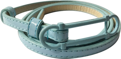 shopjinie Women Casual Blue Synthetic Belt, Light blue