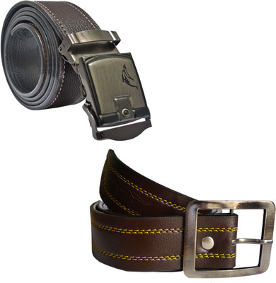 

Sun Shopping Men Formal Brown Synthetic Belt