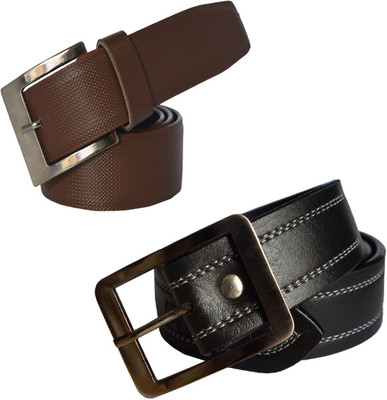 

Sun Shopping Men Formal Multicolor Synthetic Belt, Black:brown