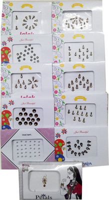

GreenViji Indian Style Smallest Size Rare Collection Colored Bindi Combo Set of 11 Pcs Women:Girls Multicolor Bindis(Bindi)