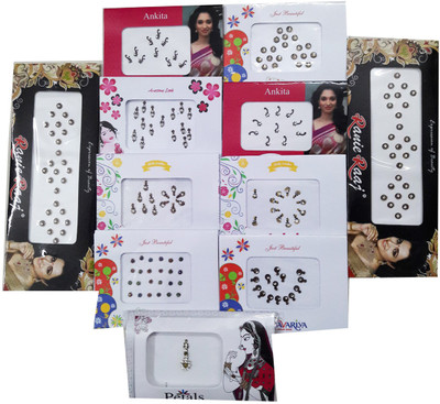 

GreenViji Indian Style Smallest Size Rare Collection Colored Bindi Combo Set of 11 Pcs Women:Girls Multicolor Bindis(Bindi)
