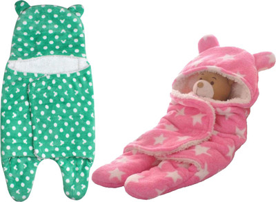 

My New Born Polka, Printed  Baby Sleep Sack(Polyester, Green, Pink