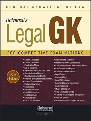 Legal GK (General Knowledge on Law) for Competitive Examinations(English, Paperback, Namit Saxena, Justice Chandramauli Kumar Prasad)