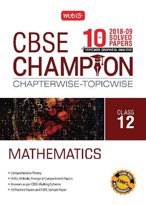 10 Years Cbse Champion Chapterwise-Topicwise - Mathematics Class-12(English, Paperback, unknown)