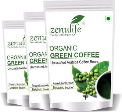 

zenulife 100% Pure And Natural Green Coffee Beans Powder - 800 Gm (Pack Of 3) Instant Coffee(3 x 266.67 g, Green Coffee, Unflavoured Flavoured)