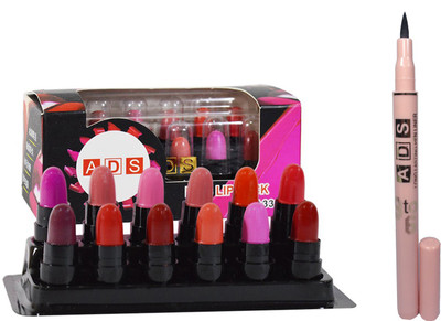 

ADS Matte Lipstick With Smudge Proof Eyeliner(Set of 2)
