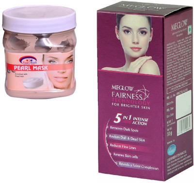 

Pink Root Pearl Mask 500ml and Meglow Fairness 5in1 Intense Action(Set of 2)