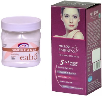 

Pink Root Vitamin eab5 Cream 500ml and Meglow Fairness 5in1 Intense Action(Set of 2)