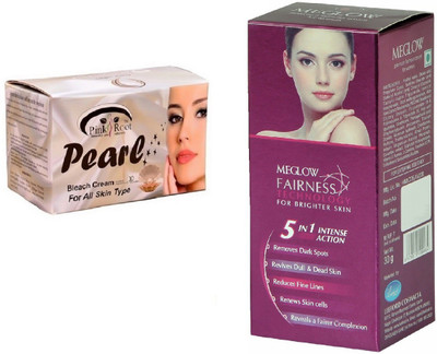 

Pink Root Pearl Bleach 250g and Meglow Fairness 5in1 Intense Action(Set of 2)