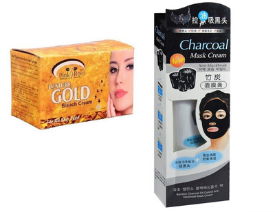 

Pink Root Gold Bleach 250g, Charcoal Mask Cream Anti-blackhead(Set of 2)