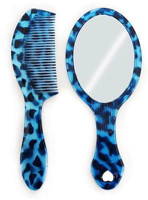 

AASA Hair Comb Set For Men And Women, Hair Comb Set With Beauty Compact Mirror, Blue, Pack Of 1(Set of 1)
