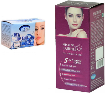 

Pink Root Oxy Ice Bleach 250g and Meglow Fairness 5in1 Intense Action(Set of 2)