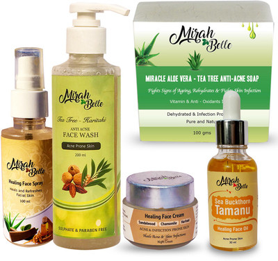 

Mirah Belle Naturals Acne & Pimples Relief Gold Kit(Set of 5)