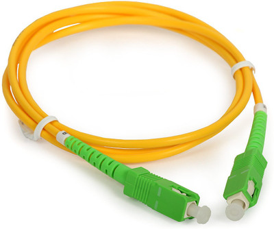 

ANDTRONICS Simplex Single Mode SC to SC Optical Fiber Patch Cord Cable SC/APC - SC/APC 5M Network Cable(Compatible with Mobile, Laptop, Tablet, Mp3, Gaming Device, Yellow)