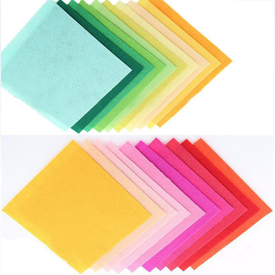 

iDream Multicolor Non Woven Felt Fabric For Sewing Decoration Dolls Crafts DIY (Pack of 20) - 150 g