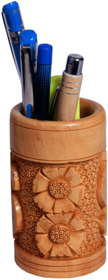 

Sunvi 1 Compartments Wooden Pen Holder(Brown)